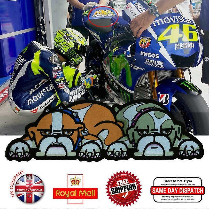 Rossi 46 GUIDO ドッグ ラミネート リフレクティブ デカール ステッカー 195mm Q073