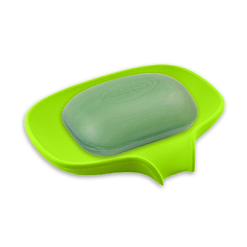 Silicone Soap box with drain, shower/Bathroom soap holder, Self-draining Waterfall Soap tray