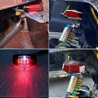 Universal 12V 11-LED Motorcycle Tail Light – Smoked Lens, Black Housing – Running/Brake Lamp For Dual Sport, Road & Off-Road Bikes