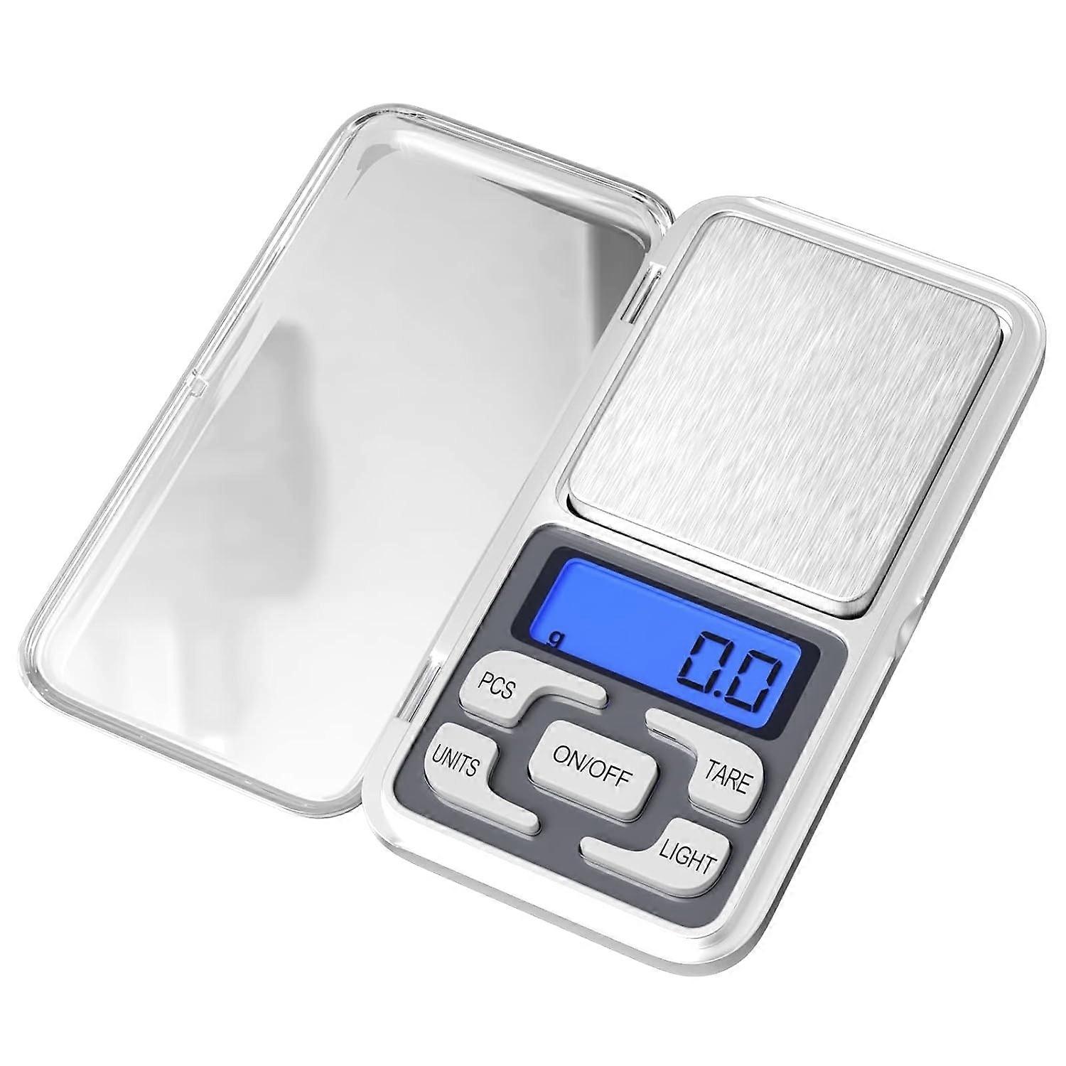 Precision Kitchen Scales, 0.1g-500g, Mini Multifunctional Food Scales with LED Display and Tare Func