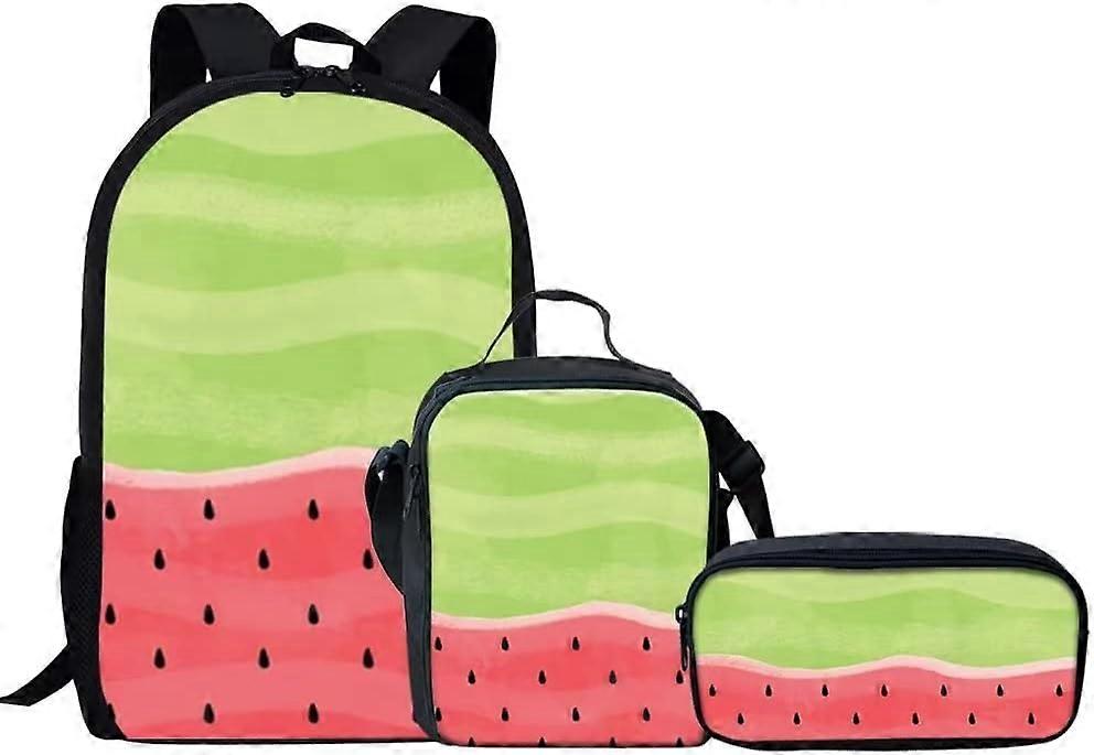 حقيبة ظهر للأطفال والبنات والبنين حقيبة المدرسة الابتدائية مجموعة 3 قطع مع صندوق غداء وقلم رصاص