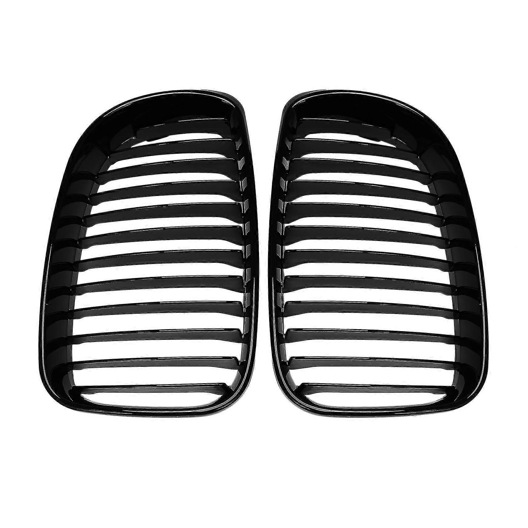 For 1 Series E81 E82 E87 E88 2d 4d 2007 2008 2009 2010 2011 Pair Abs Side Gloss Black Front Kidney G-YuJia