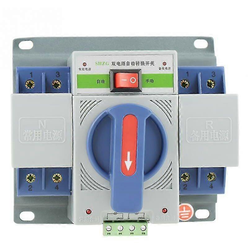 1pc 220V 63A 2P Mini Dual Power T automatisk overføringsbryter