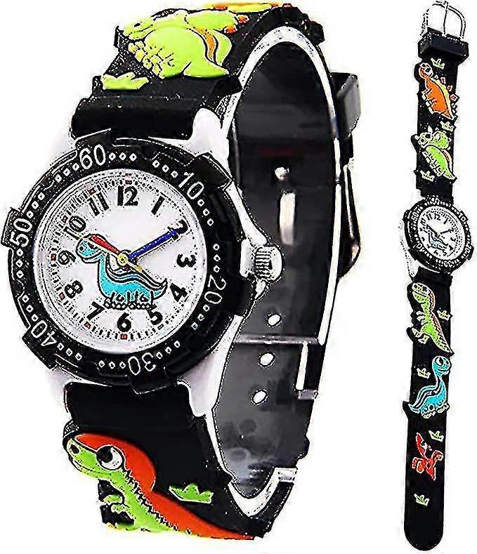 Children Watch Silic Strap 3d Dinosaur Pattern Waterproof Unisex