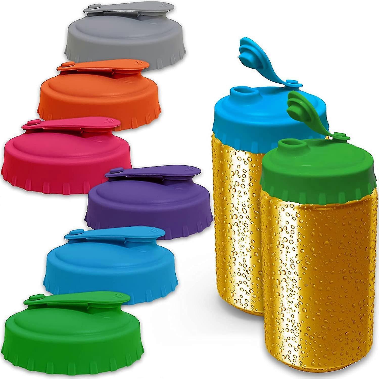 6pcs Silicone Can Cover, Best Can Lid For Standard Size Cans Soda, Bpa-free Reusable Silicone Can Stopper Or Protector
