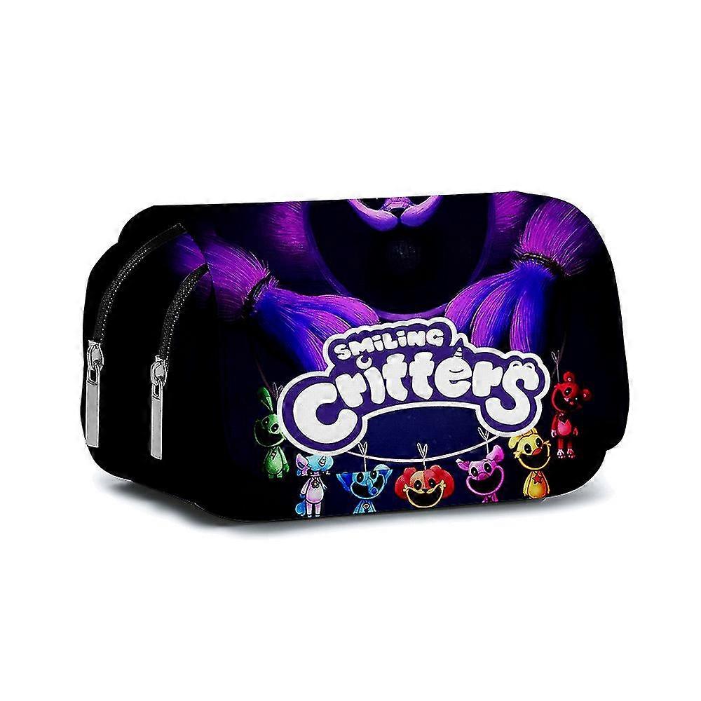 Smiling Critters Piórnik Duża pojemność Zip Pen Case Organizer na artykuły papiernicze dla dzieci