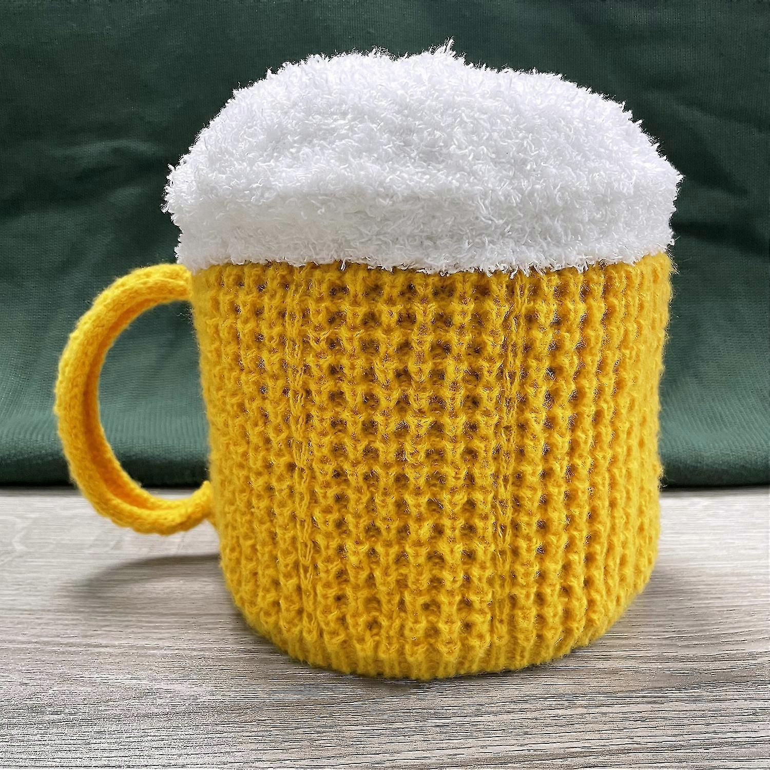 3d Beer Mug Knitted Hat Warm Hat Unisex Size