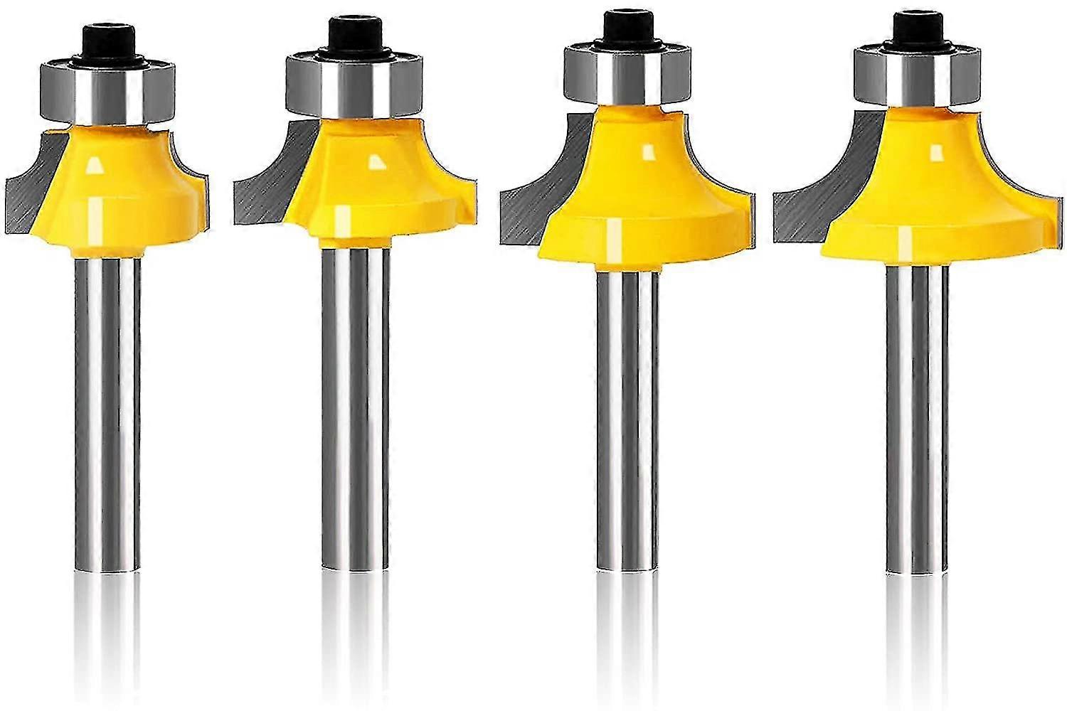 Rounding Router Bit Router Rounding Corner Radius Edging Tool For Woodworking Carpenter Tools 4pcs