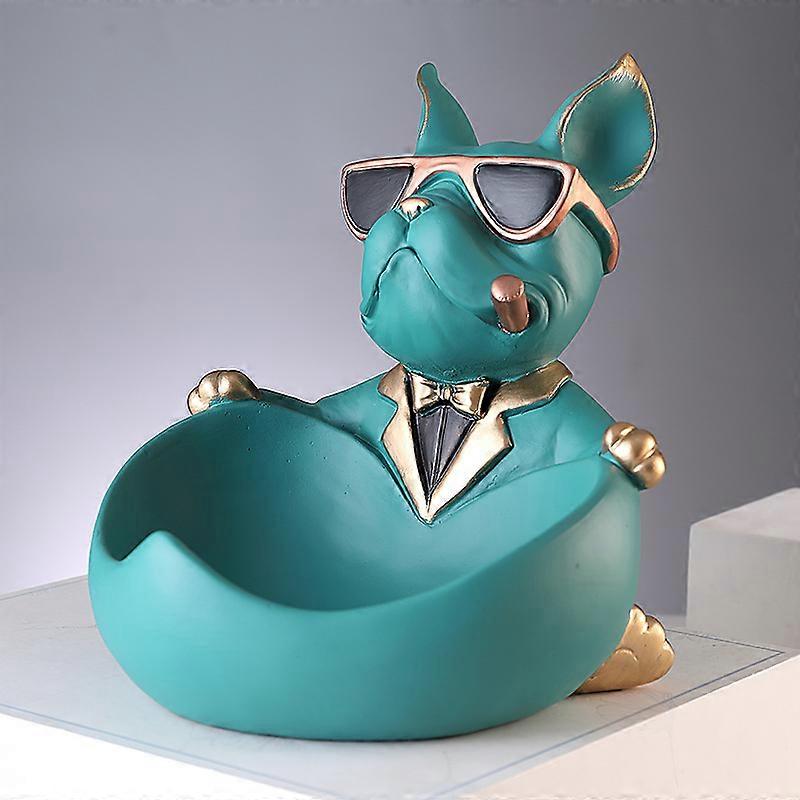 French Bulldog Statue Cool Dog Figurine Creative Storage Box For Key Jewelry Remote Contro Candy Home Table Decoration