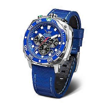 Systema periodicum masculino analógico japonês relógio de quartzo com pulseira de couro VK67-650A720