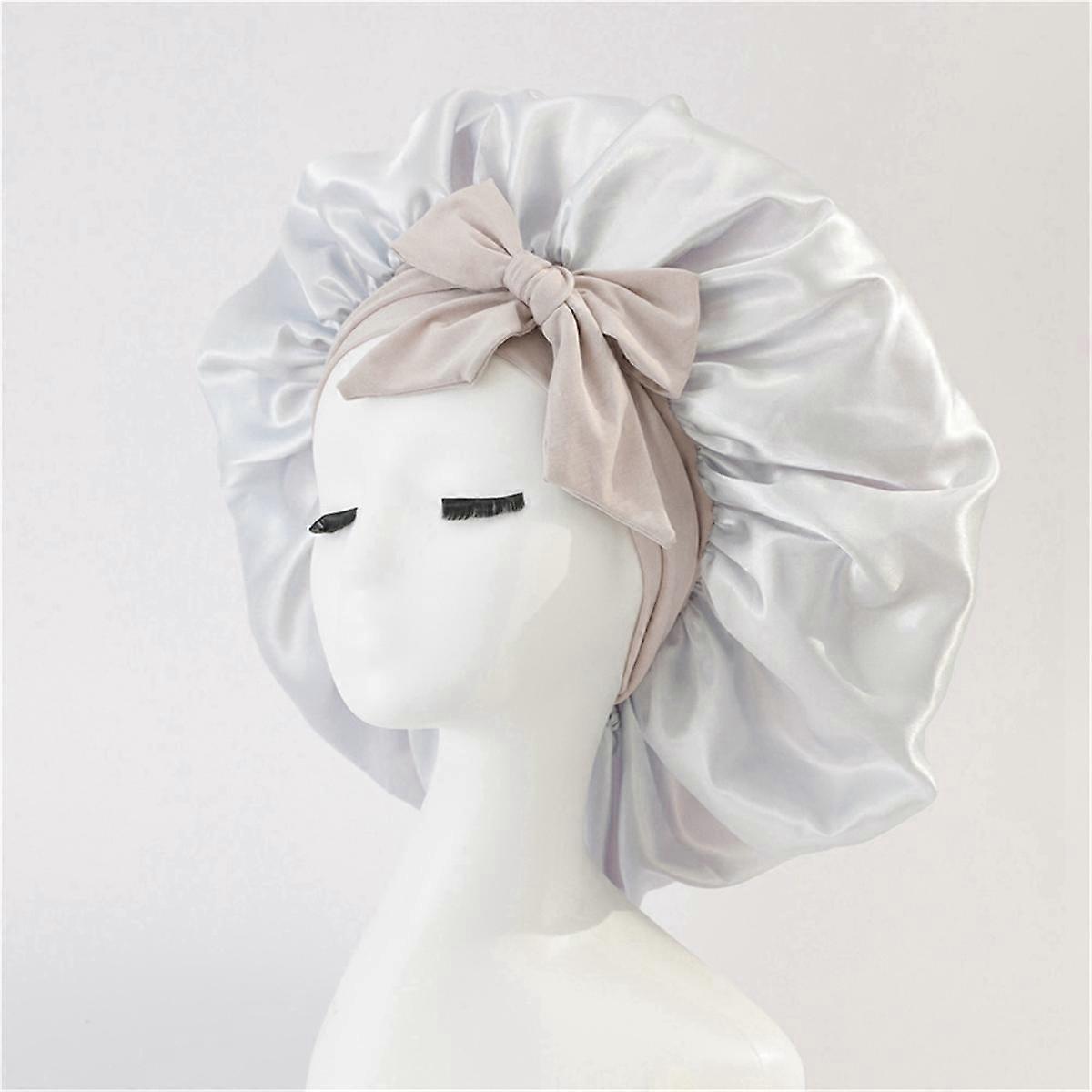 Femmes Chapeau Nuit De Sommeil De Douche Bonnet Haute Élastique Cheveux Bonnet Chapeau Tête Couverture Soins Cheveux Bonnet Bleu