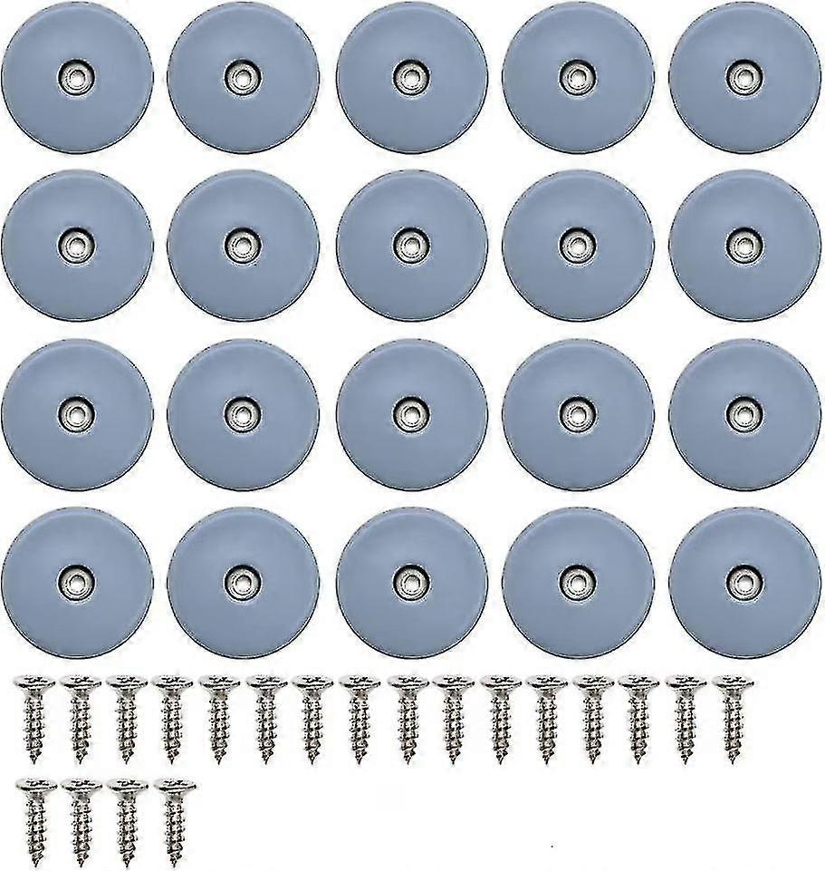 Round Teflon Furniture Glides, With Screws 20 Pieces Teflon Glides For Furniture Chair Glider Nail-on Teflon Glider Glider, 22mm