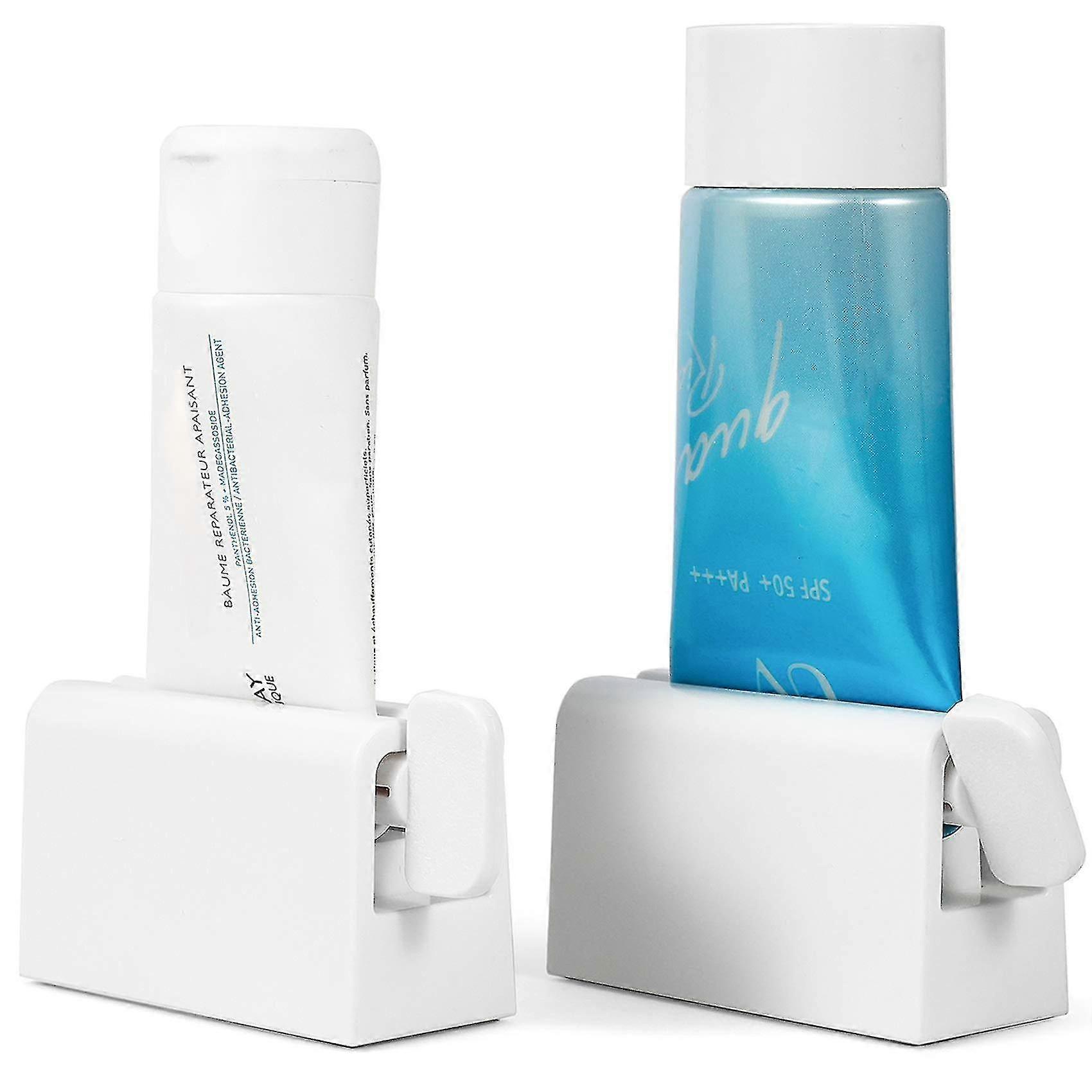 2pcs Toothpaste Tube Squeezer Plus With Long Size 2.8in - Premium Abs Plastic Silicone Pad Toothpaste Squeezer Rollers