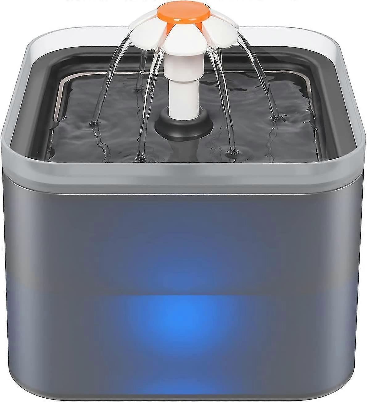 2l Cat Dog Water Fountain, Quiet Cat Water Dispenser With Replaceable Filter