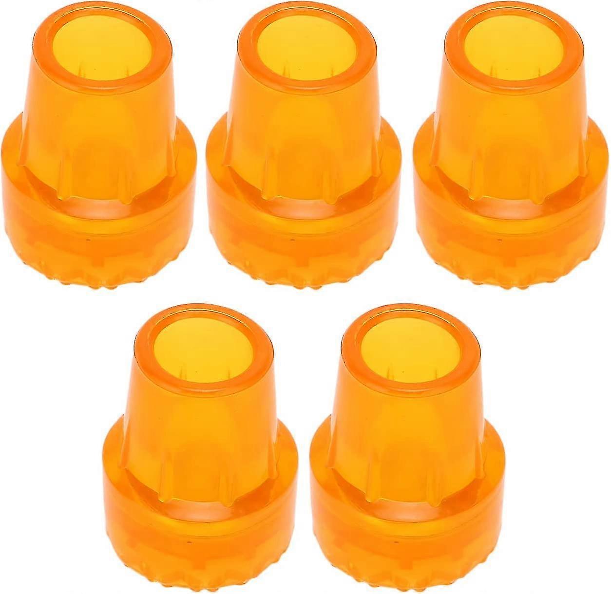 19mm Thicken Crutch Tip, Skid Resistant Rubber Cane Tip Crutch Feet, Replacement Walking Stick Ferrule Tip Wearproof Crutches Accessories(6pcsorange)