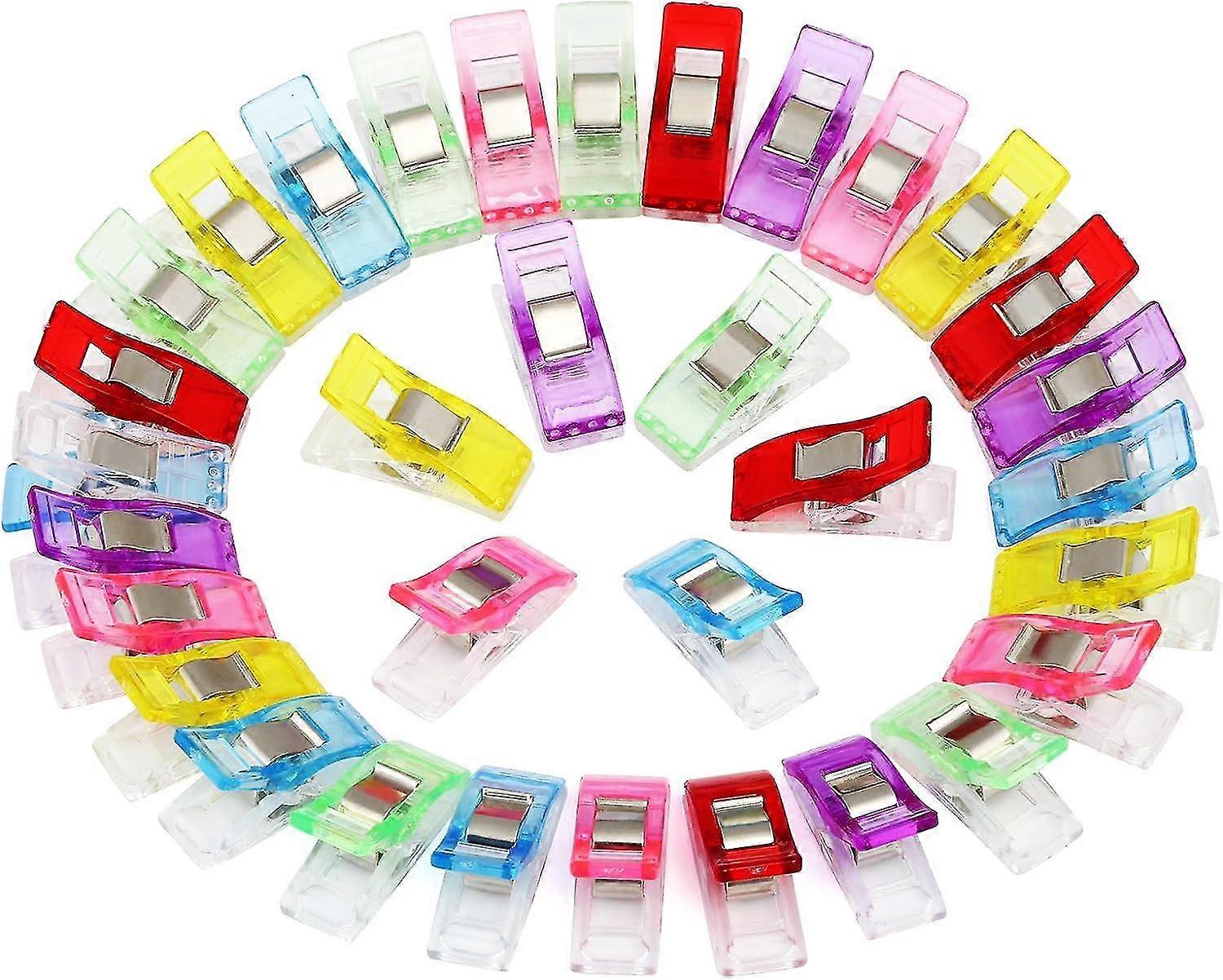 Pack Of 60 Pcs Clips Clips 3.3*1.8*1.5cm Plastic For Binding Sewing Craft