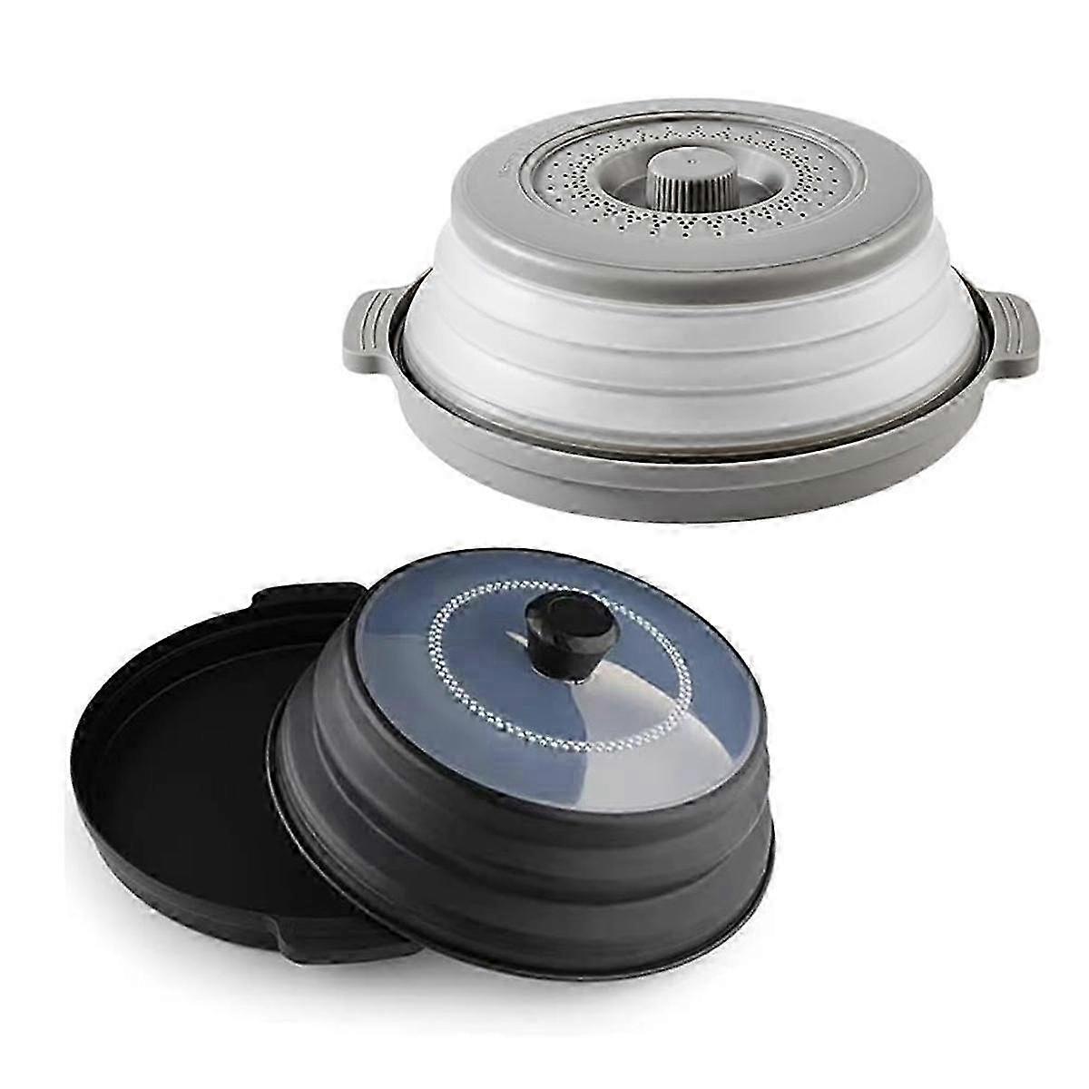 Foldable Microwave Food Splash Guard Microwave Plate Cover With Steam Hole Fruit And Vegetable Plate Cover Kitchengadget