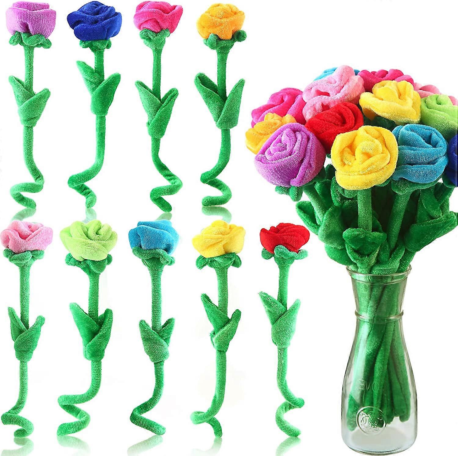 Pieces Plush Rose Stuffed  Bendable