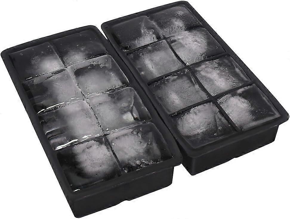 Large Ice Cube Tray Silicone Ice Cube Mold 2 Inch Ice Cubes for Whiskey and