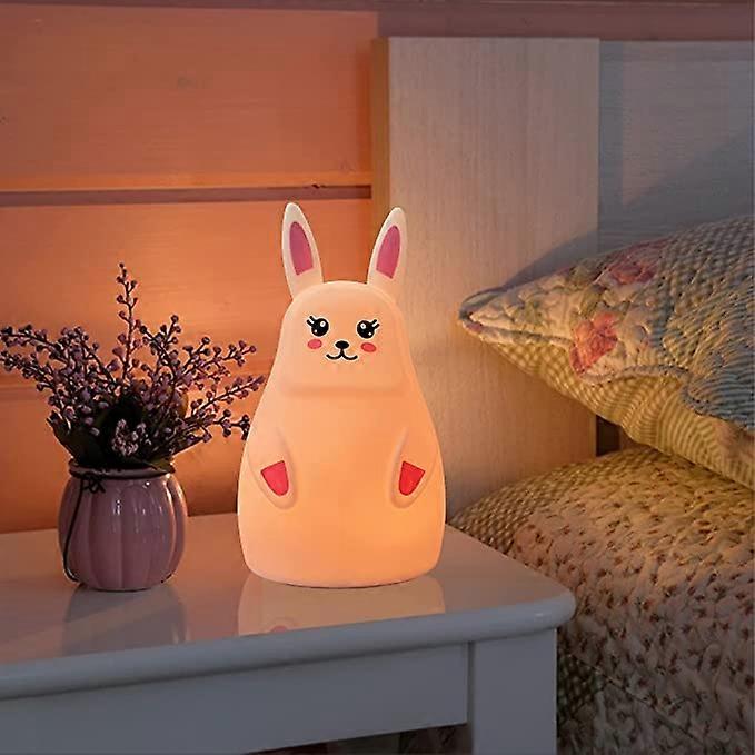 1pc Cute Bunny Kids Night Light,USB rechargeable
