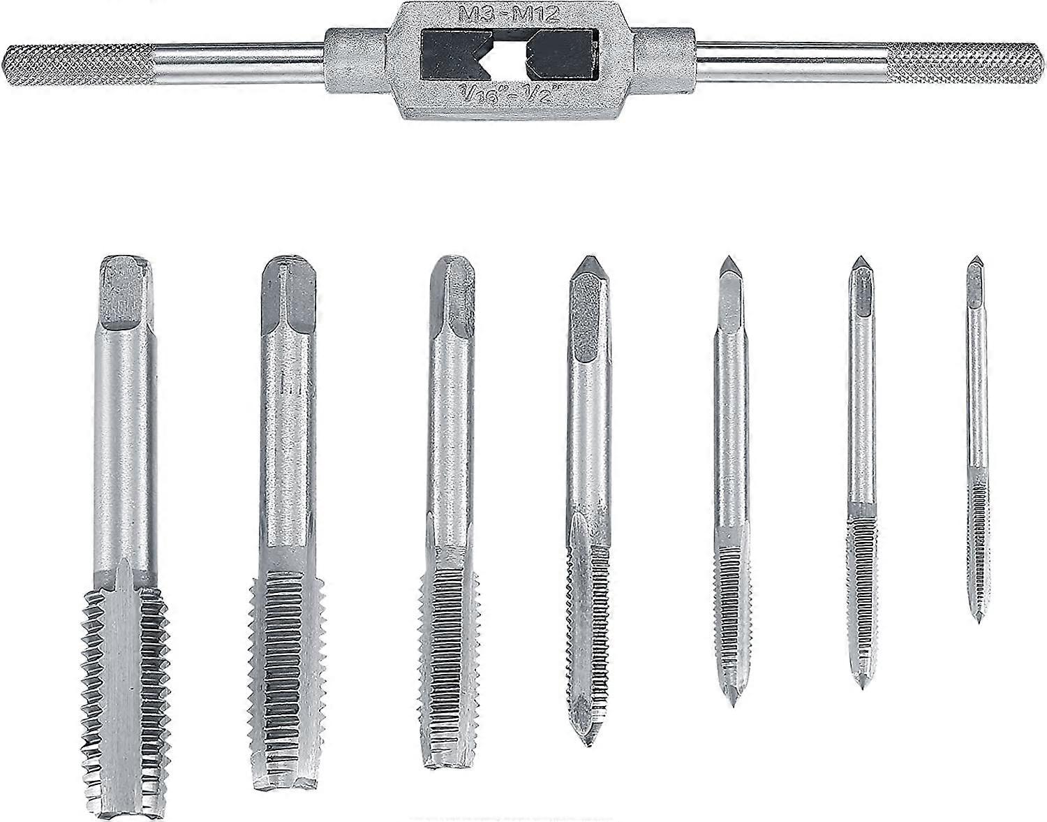 8 Pcs Tap Wrench Set, Adjustable Reamer Thread Tap Metric Set