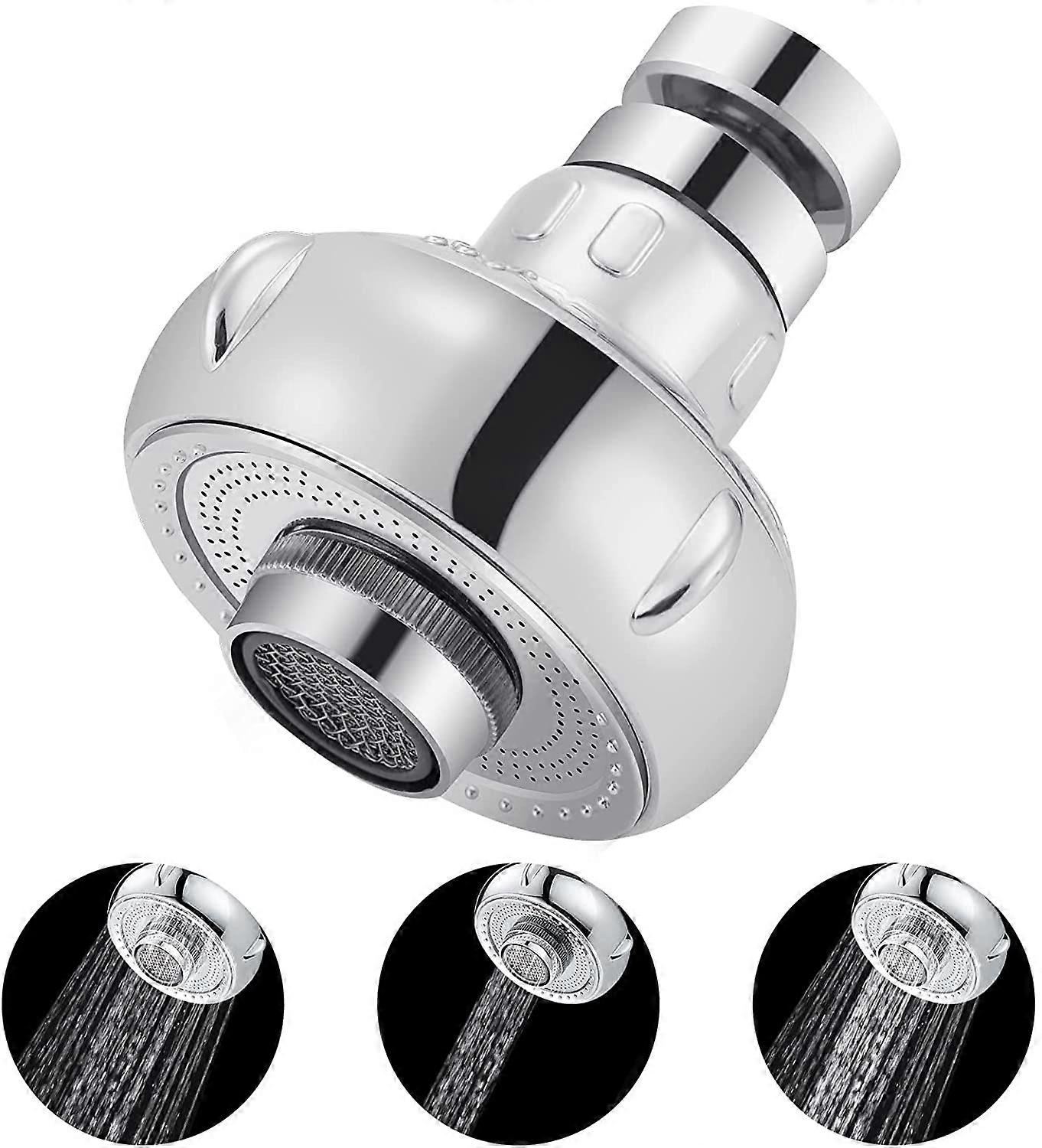Kitchen Tap Spray Head, Splash Proof Faucet with 3 Modes & Universal Connector