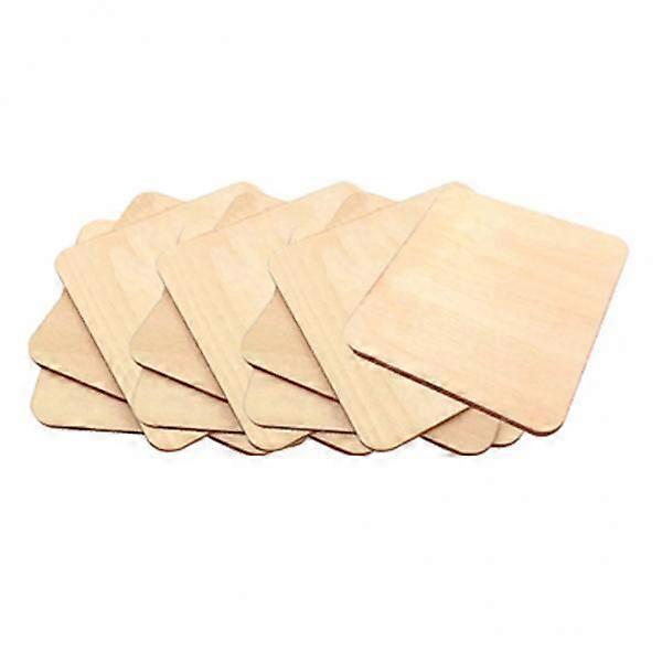 8x10pcs فارغة مربع قطع خشبية DIY الحرفية سكرابوكينغ حفل زفاف 9x9 سم