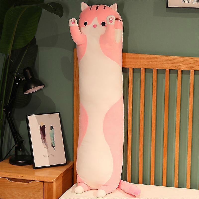 50/70cm Cute Soft Long Cat Plush Toys Stuffed Animals Pillow Throw Cat Plushies Doll Home Decor Birthday Gift for Kids Girls