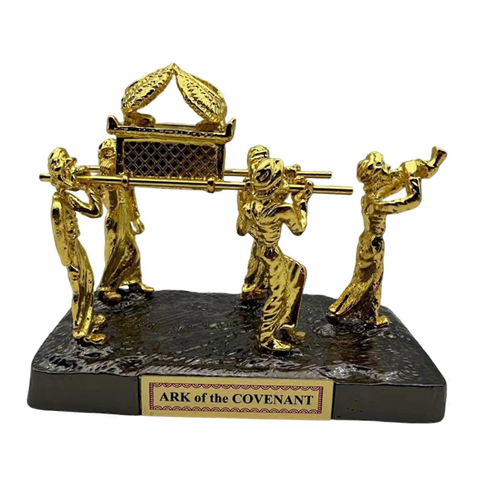 Ark of The Covenant Statue Alloy Desktop Ornament for Living Room Desk Shelf