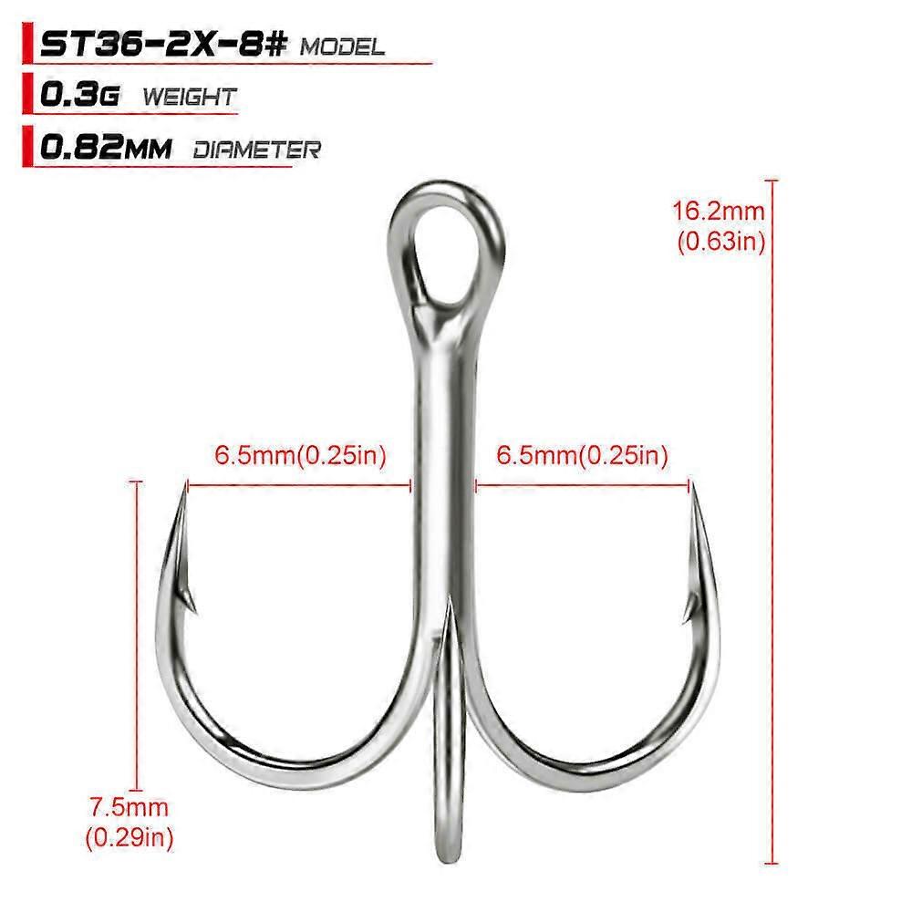 50 יחידות וו דיג פלדה עתירת פחמן וו טרבל חד 1/2/4/6/8/10/1<wbr/>2/14/18#