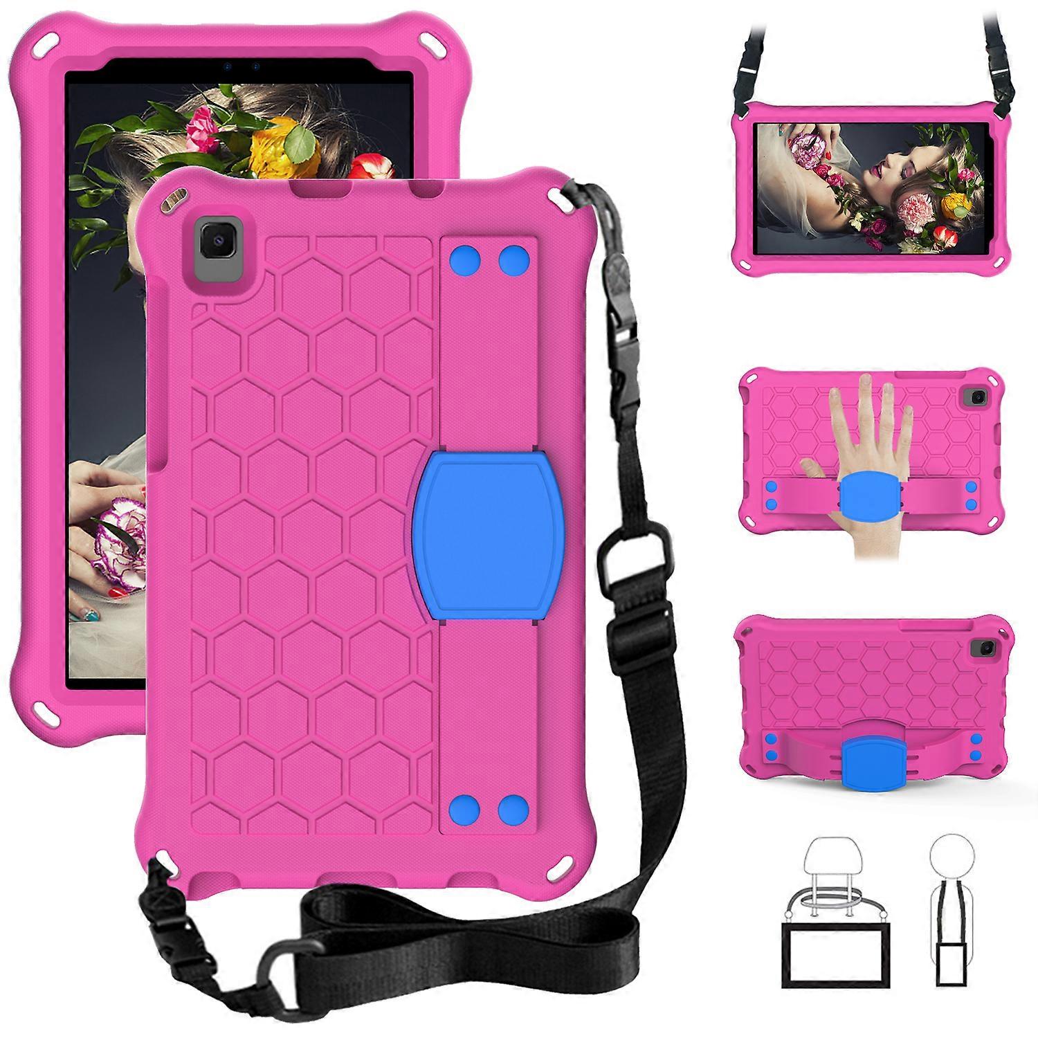 Samsung Galaxy Tab A7 T225 T220 Case Kids Friendly, Screen Protection, Durable Shockproof Case with Shoulder Strap & Hand Strap,Comfortable