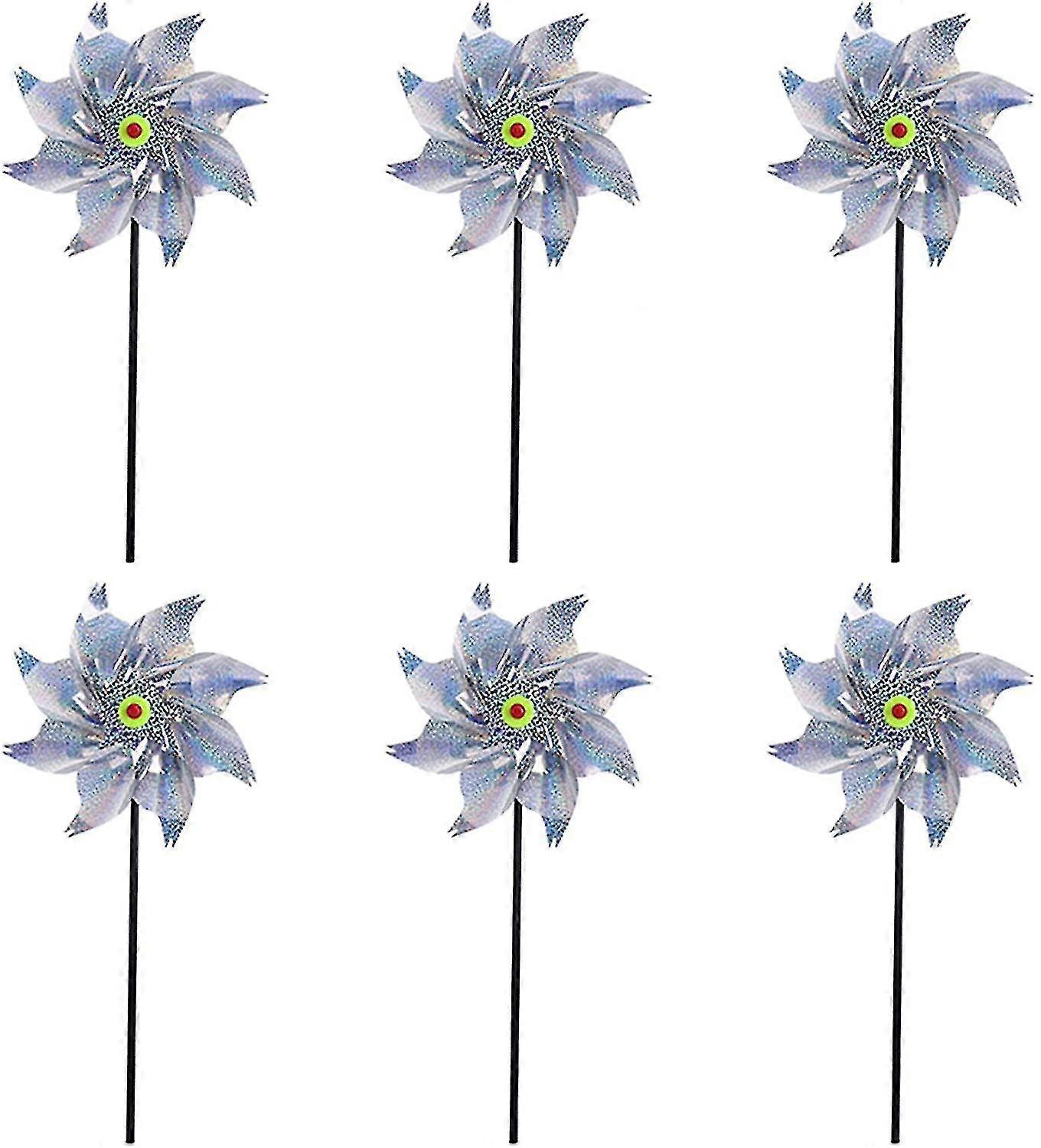 6-Pack Pinwheel Bird Repellents: Windmill Reflectors for Bird Deterrence