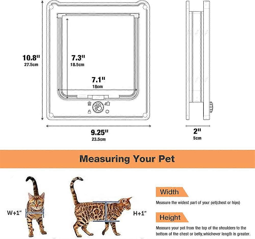 キャットドア キャットドア 大型猫 27.5 x 23.5 cm