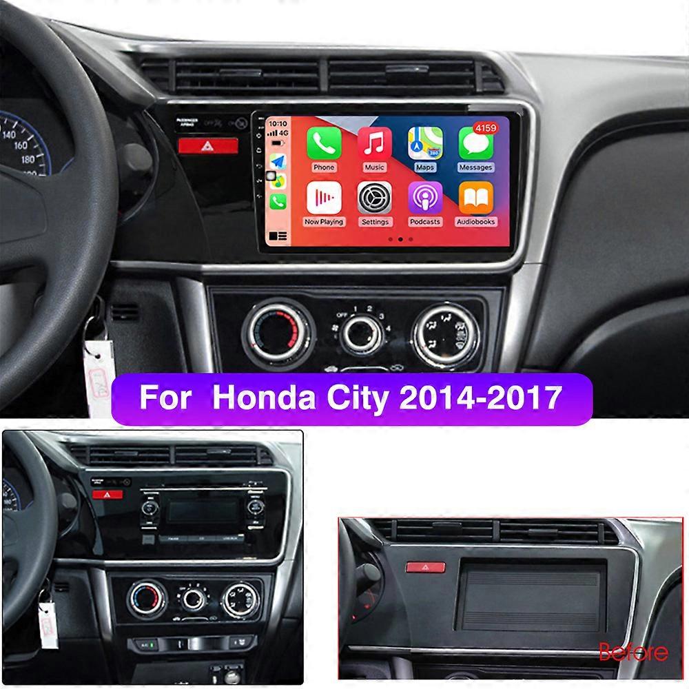 2DIN Auto Android 10.0 4+64G Carplay Car Radio Multimedia Player GPS Navigation RDS DSP for Honda City 2014 2015 2016 2017