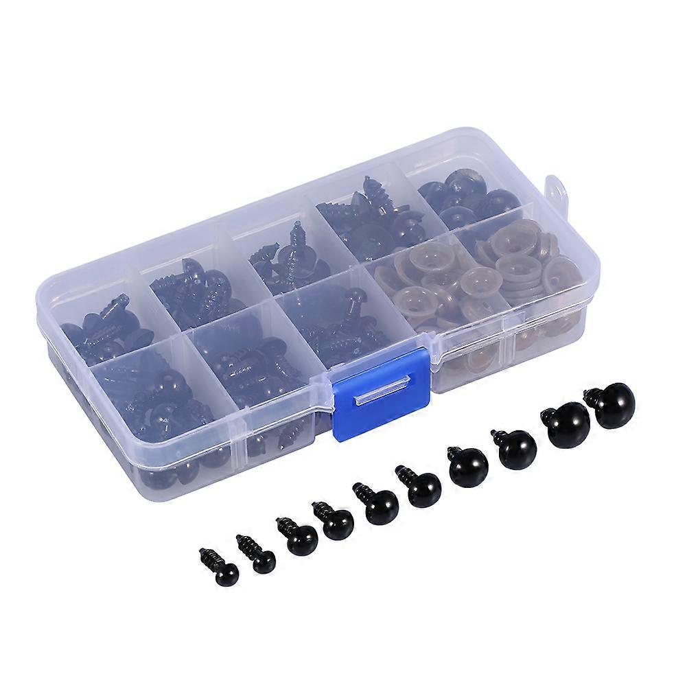 100pcs 6-12mm اللون البلاستيك سلامة عيون لتيدي الدب دمية أفخم لعبة الحيوان