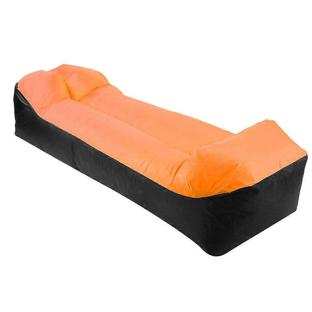 في الهواء الطلق نفخ أريكة خفيفة الوزن شاطئ التخييم السفر حقيبة النوم الهواء سرير كرسي الاسترخاءوسادة قابلة للنفخ