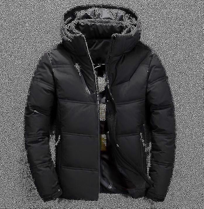 سترة الشتاء الرجال الأحمر الأسود أسفل معطف مقنع سترة أزياء ذكر بطة بيضاء أسفل سترة سميكة دافئة الثلج الخارجي AM