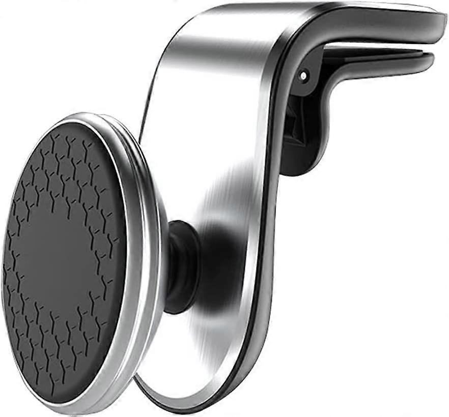 Magnetic Car Phone HolderSilver,Universal Auto Car Holder 360 Rotation Magnet Car Phone Holder and One Release Button for 4.7-6.7 Inch Smartphones and