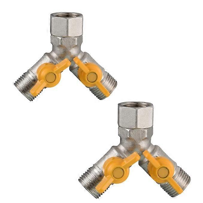 Brass fitting G 1/2 Y 3 way valve2 pcs