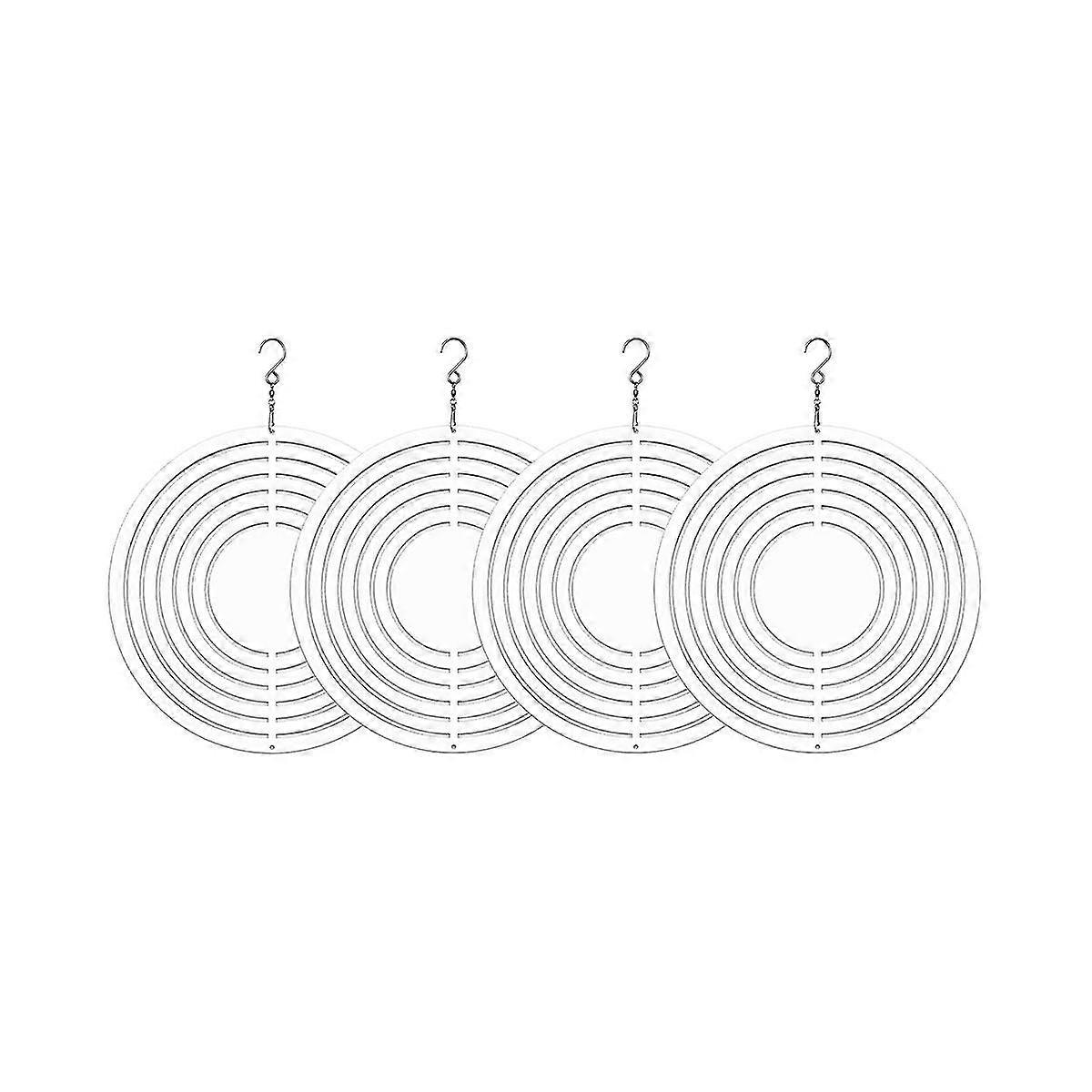 4pack 10inch Sublimation Wind Spinner Blanks 3d Round Wind Sculpture Kinetic Spinners For Yard Gard