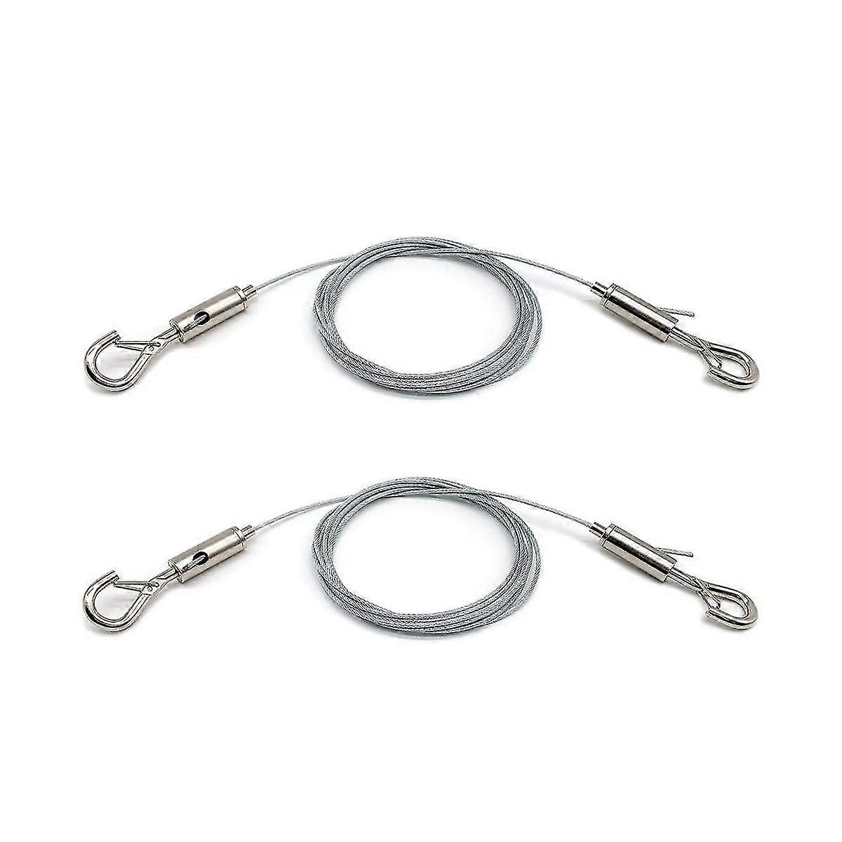 2パックの調節可能な映像掛かるワイヤー頑丈なサポート50のlbs、ステンレス鋼ワイヤー ロープ、
