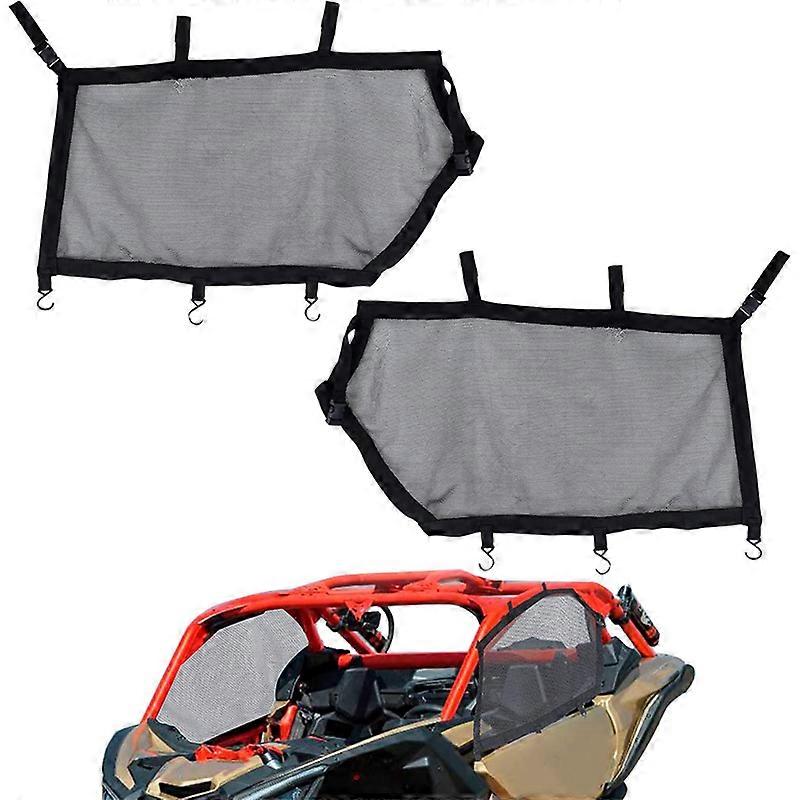 UTV Rechts & Links Fensternetz Für Can-Am Maverick X3 2017-2021 Fensterjalousie Shield Roll Cage Mesh Net Türkratzerschutz