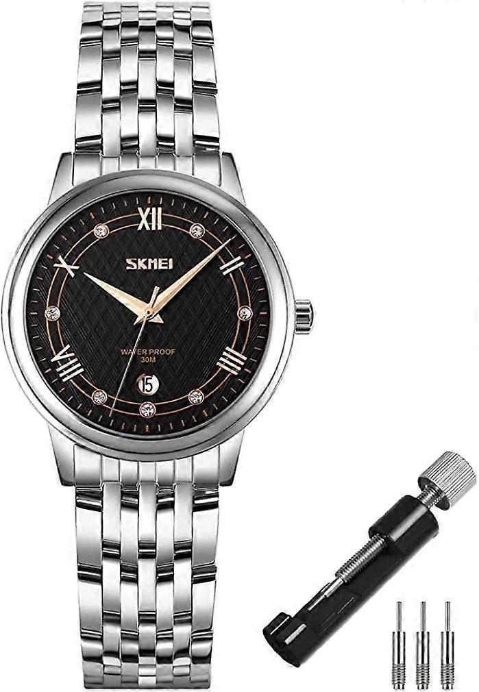 Uhren für Frauen Damen Weiblich Edelstahl Kleid Luxus Business