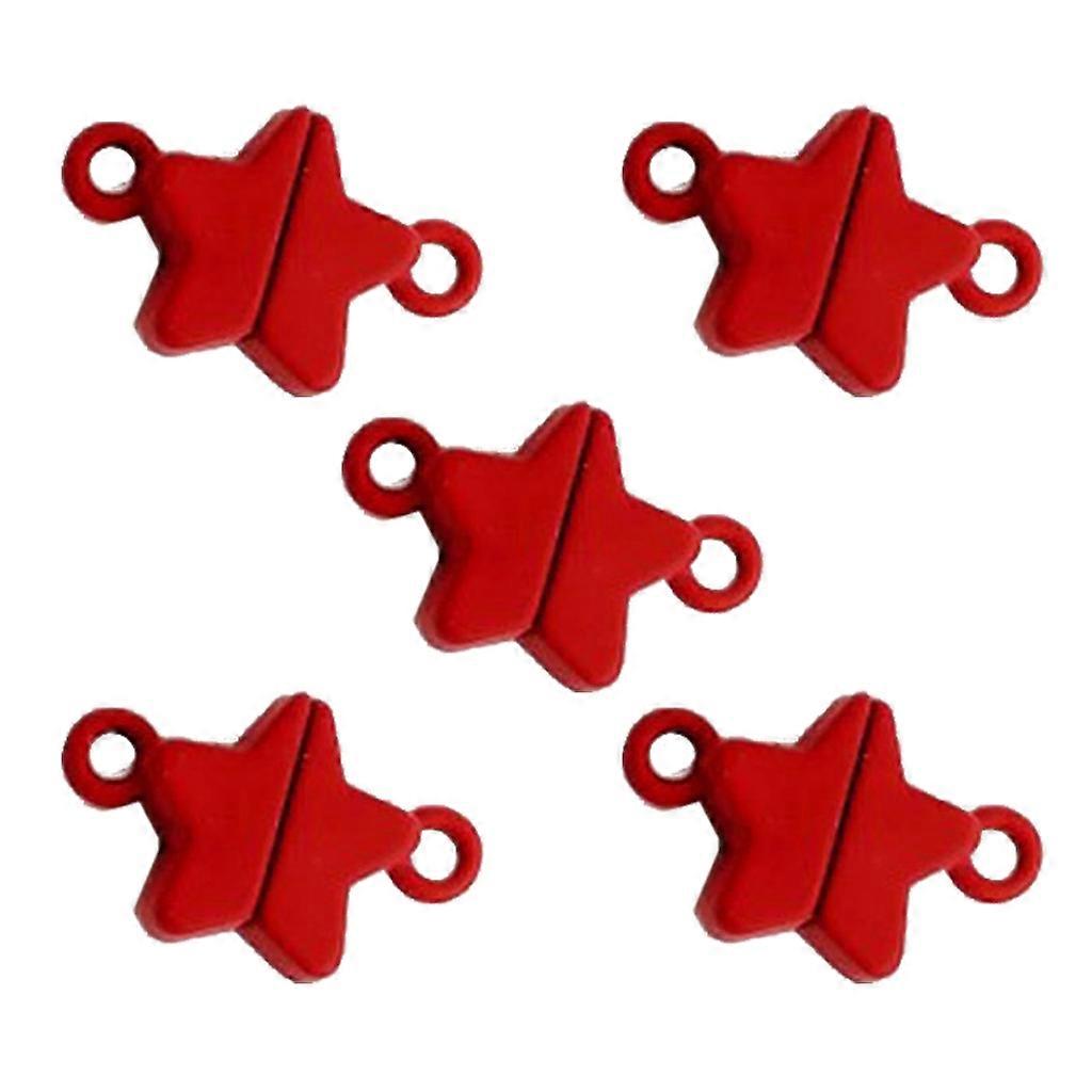 5Pairs Couples Matching Clasp Magnetic Breakaway Clasp for DIY Jewelry Set Romantics Star Magnetic Clasps with Loop