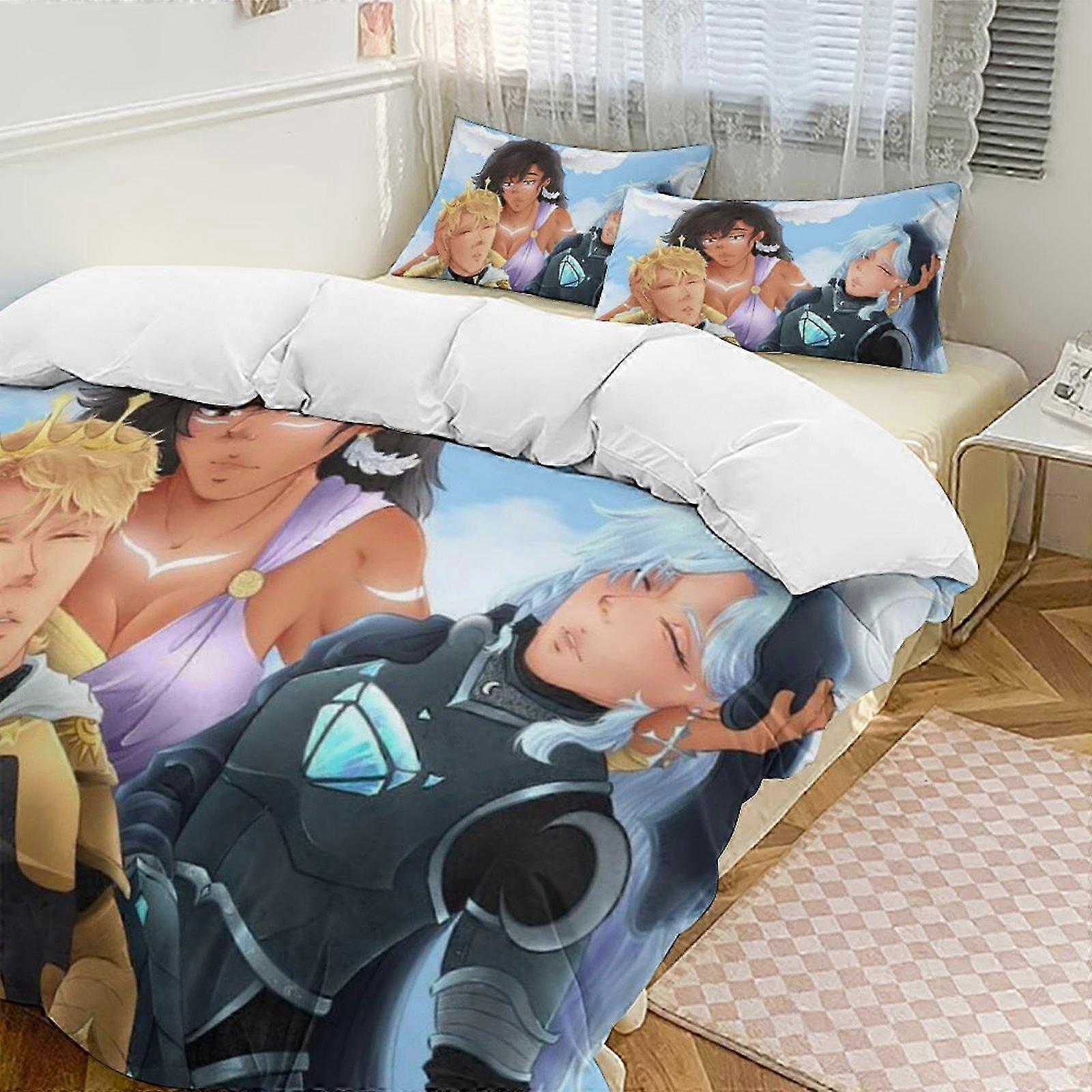 v230 Lençóis Capa de edredão Aphmau Down LeveConjunto de 3 peças (1 capa de edredão e 2 fronhas) Lençóis ccv230