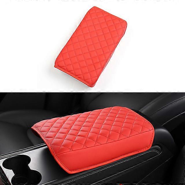 For Tesla Model 3 Model Y Console Cover Armrest Cushion Scratch Resistant Faux Leather Center Console Protector Accessory