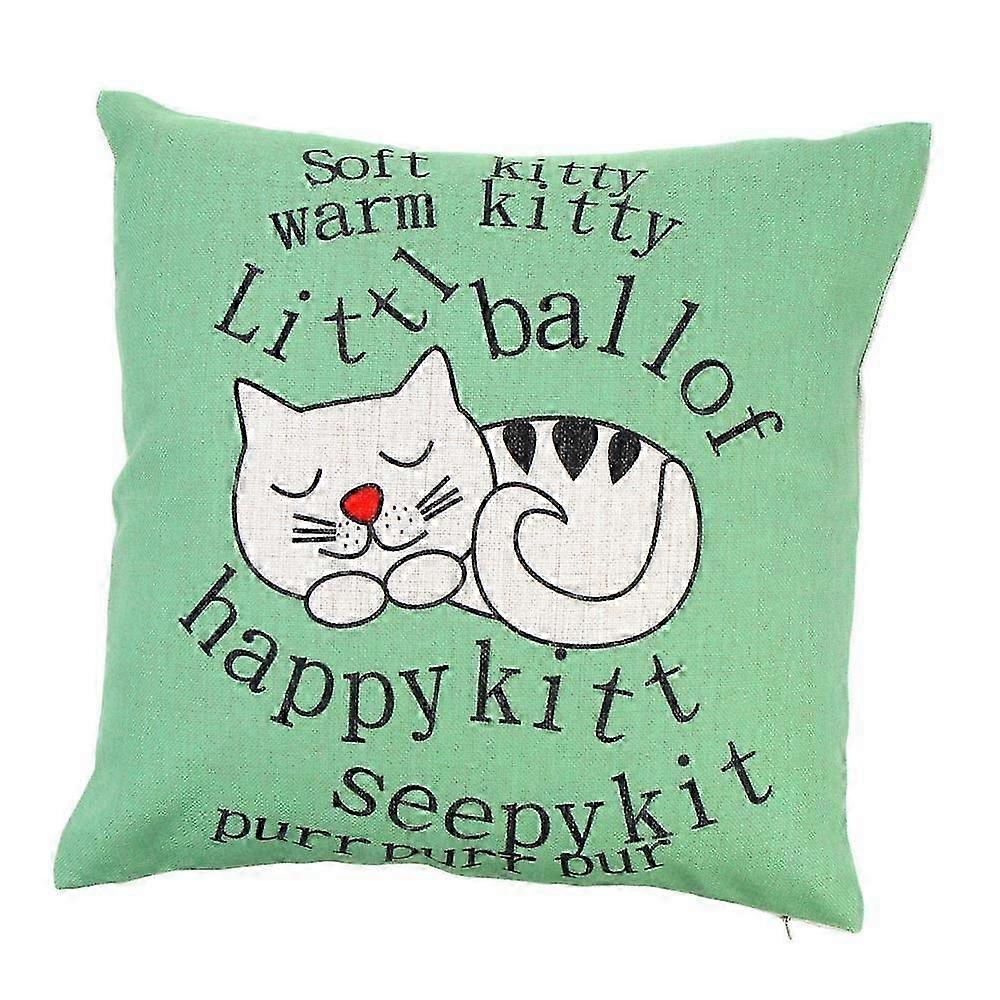 Sleeping  Cat Printed Pillowcase