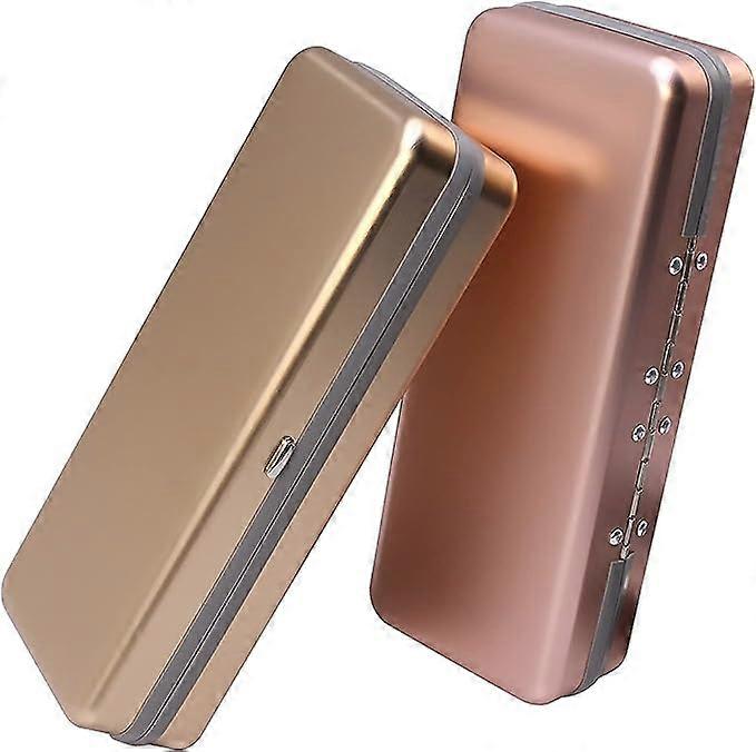 Aluminum Glasses Case, Set of 2 - Rose + Gold, Large