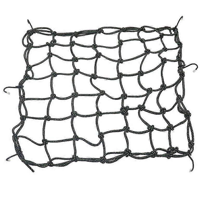 15.7" X 15.7" Motorcycle Cargo Net With 6 Hooks 49 Mesh Large Capacity Motorcycle Cargo Net