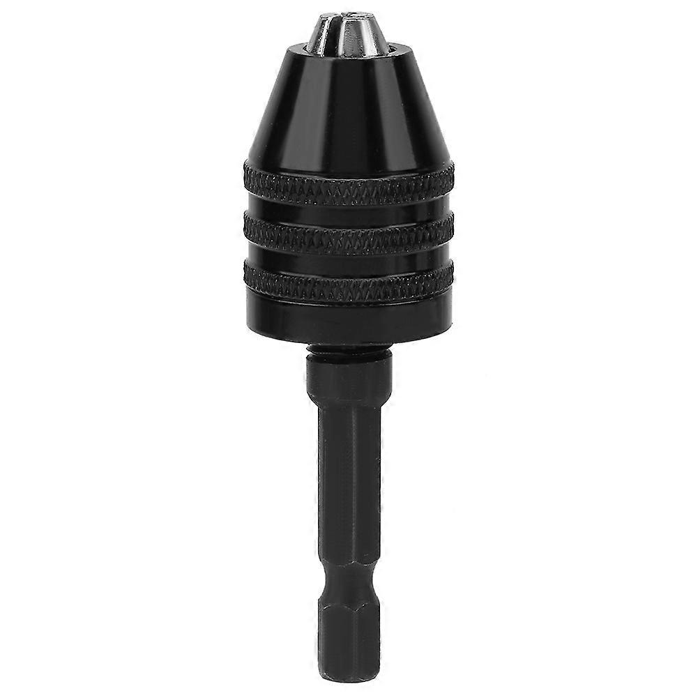 0.3-6.5mm Keyless Drill Chuck 1/4" Hex Shank Quick Change Adapter Converter